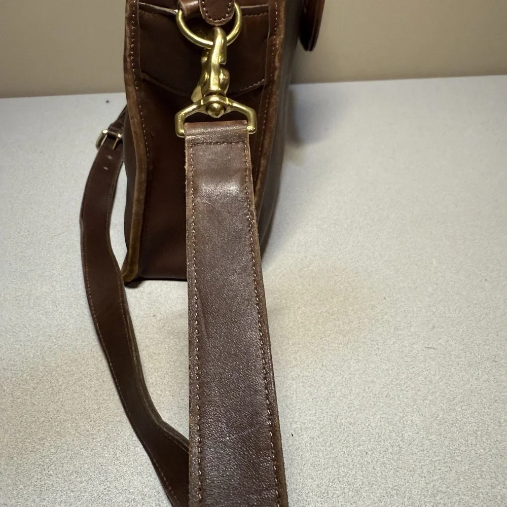 Vintage Coach Monroe‎ Glovetanned Leather Briefcase Crossbody Mahogany 312 - Picture 4 of 16